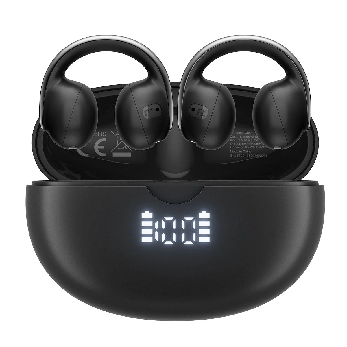 Blackview AirBuds 13 – Écouteurs Sans Fil TWS Bluetooth 5.4 – Driver 13 mm – IPX7 Étanchéité – Design Clip-On à Conduction d’Air