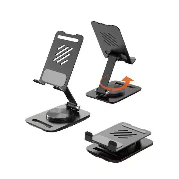 Support de Téléphone Pliable en Métal -Reglable Pour Bureau et et voiture