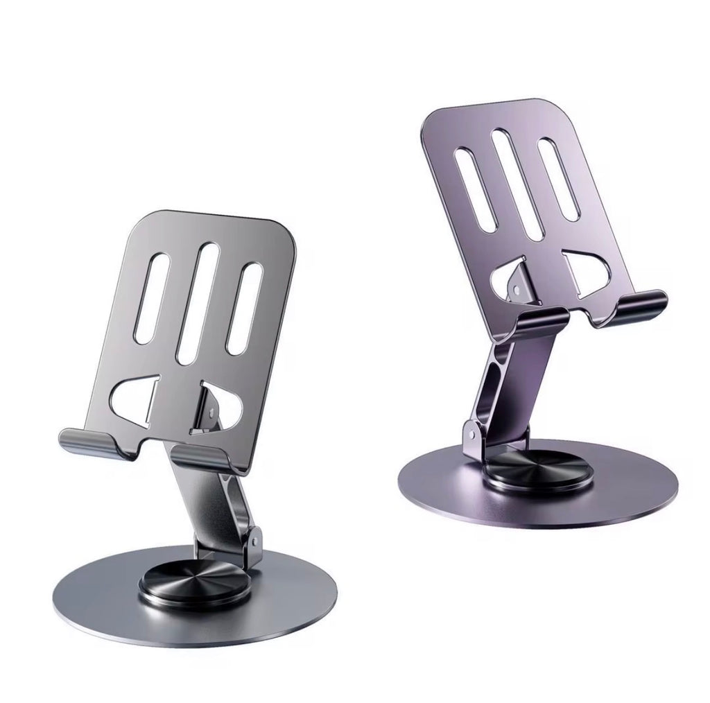 Support de Téléphone Pliable en Métal -Reglable Pour Bureau et et voiture