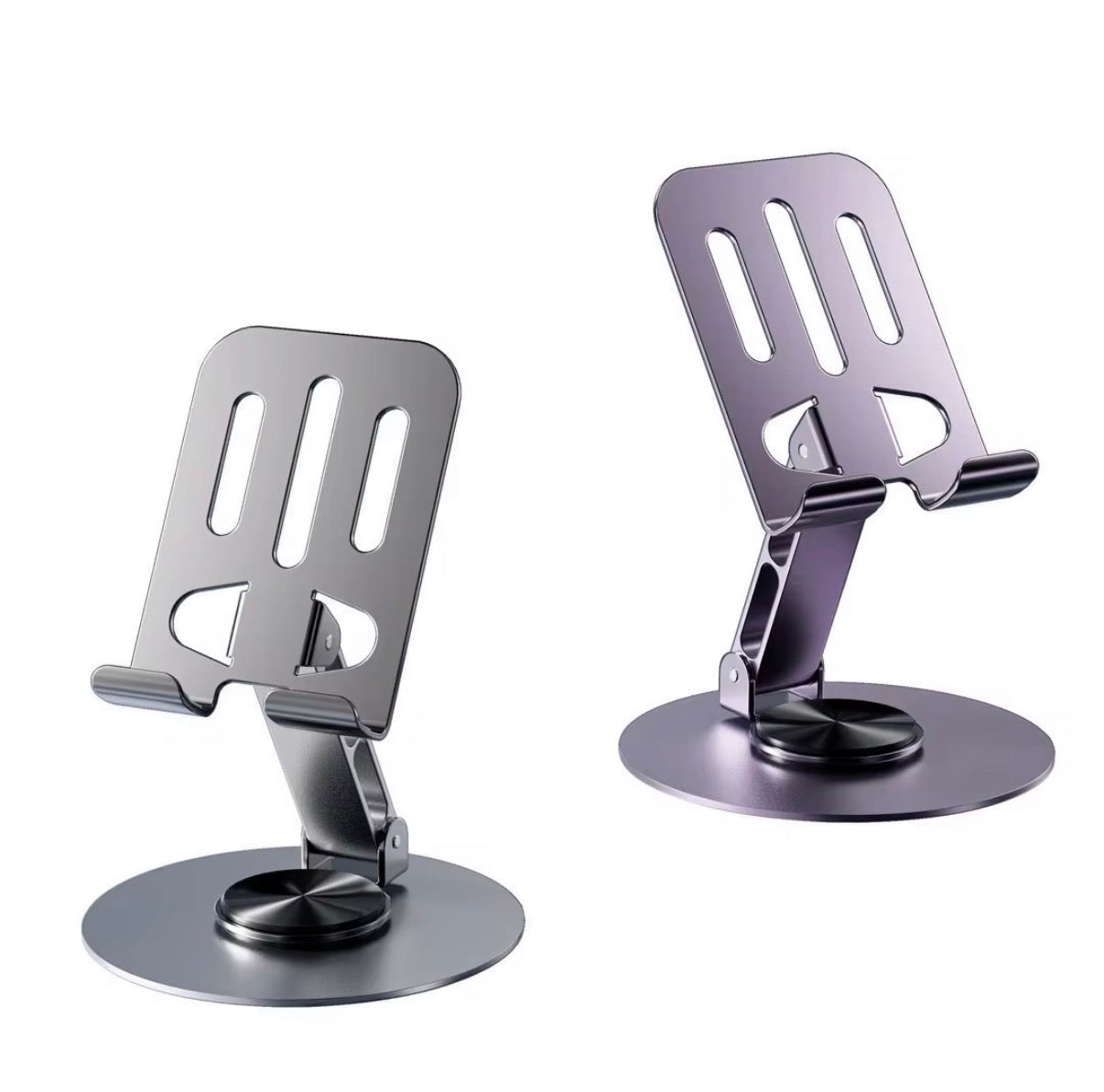 Support de Téléphone Pliable en Métal -Reglable Pour Bureau et et voiture